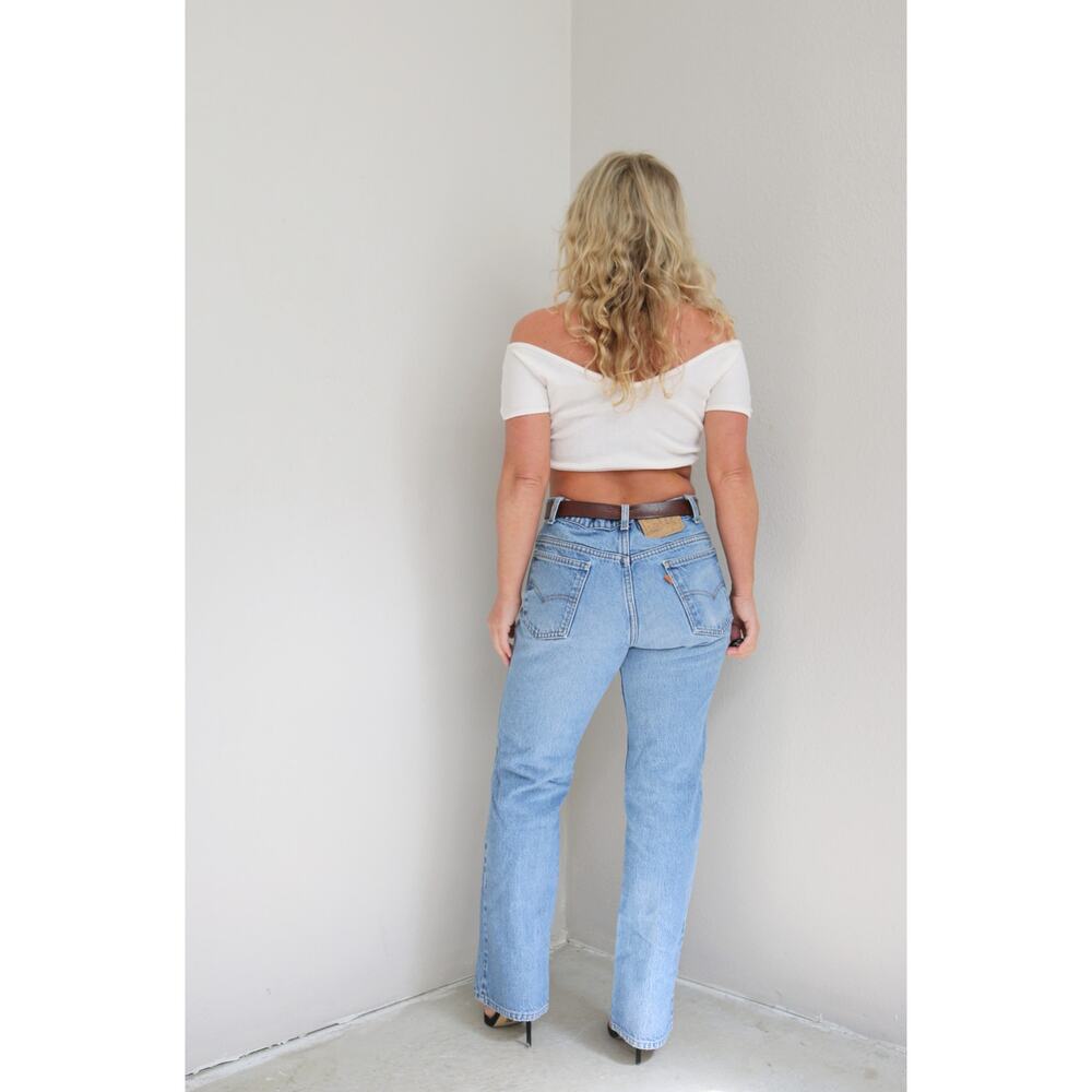 1980's Vintage Levi's 517 Boot Cut Orange Tag Jeans Women's SM MD 32" 33" Waist - Picture 5 of 10